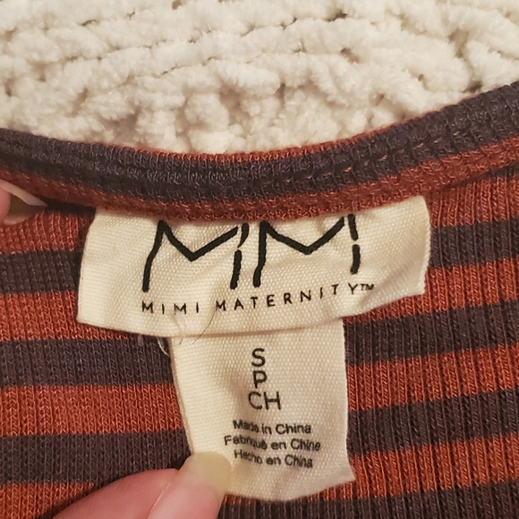 Mimi Maternity Long Sleeve Rib Knit Dress,  size S - Picture 4 of 4